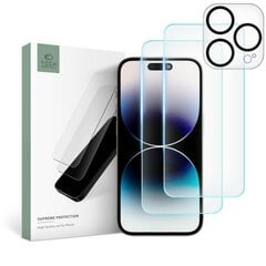 Защитное стекло Tech-Protect Supreme Set для Iphone 15 PRO MAX, прозрачное цена и информация | Защитные пленки для телефонов | pigu.lt