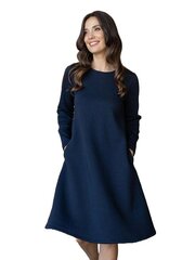 Хлопковое платье с внутренним ворсом Lega SKZ153, темно/синий цена и информация | Платья | pigu.lt