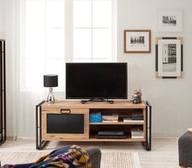 TV staliukas Asir, 130x50x45 cm, juodas kaina ir informacija | TV staliukai | pigu.lt
