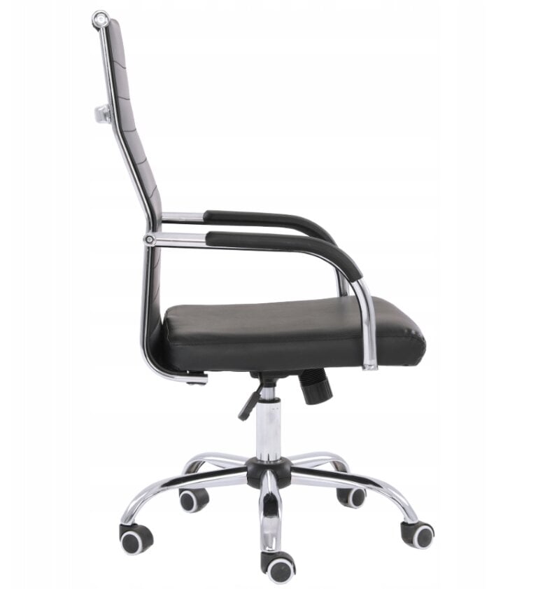 Pasukama biuro kėdė, Kraken, ekologiška oda, juoda цена и информация | Biuro kėdės | pigu.lt
