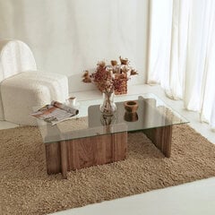 Журнальный столик, Asir, 105 x 30 x 65 см, коричневый цена и информация | Журнальные столики | pigu.lt