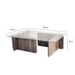 Kavos staliukas Asir, 105x30x65 cm, rudas kaina ir informacija | Kavos staliukai | pigu.lt