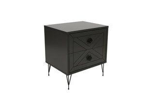 Naktinis staliukas Asir, 50x55x40 cm, juodas kaina ir informacija | Spintelės prie lovos | pigu.lt