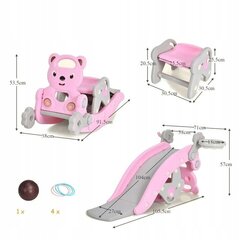 Supamasis arkliukas 4in1 Costway, rožinis цена и информация | Игрушки для малышей | pigu.lt