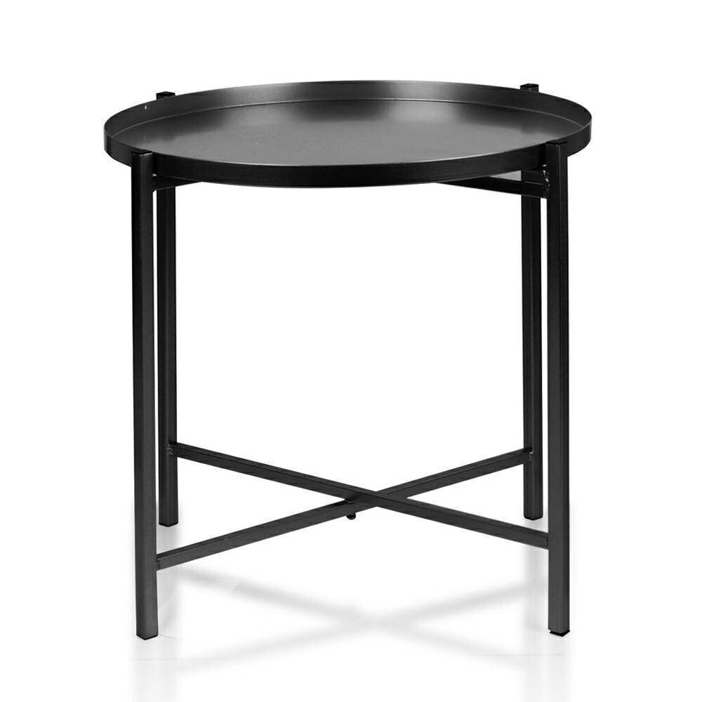Kavos staliukas Lucas, juodas, 40 cm kaina ir informacija | Kavos staliukai | pigu.lt