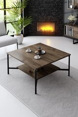 Kavos staliukas Asir, 80x80x40 cm, rudas kaina ir informacija | Kavos staliukai | pigu.lt