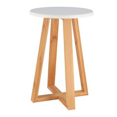 Taburetė Tendance, ruda/balta, bambukas kaina ir informacija | Virtuvės ir valgomojo kėdės | pigu.lt