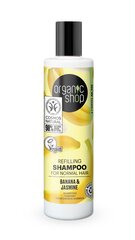 Шампунь для нормальных волос Organic Shop Банан и жасмин, 280 мл цена и информация | Шампуни | pigu.lt