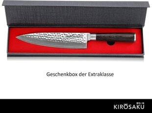 Нож из дамасской стали Kirosaku, длина лезвия 20 см, серебряный/серый цена и информация | Kirosaku Кухонные товары, товары для домашнего хозяйства | pigu.lt