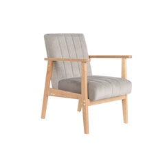 Кресло DKD Home Decor 63 x 68 x 81 cm Натуральный Серый Бежевый Сосна цена и информация | Кресла в гостиную | pigu.lt
