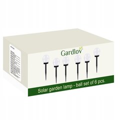 Saulės energijos sodo šviestuvas Gardlov 18310, baltas, 6 vnt. kaina ir informacija | Lauko šviestuvai | pigu.lt