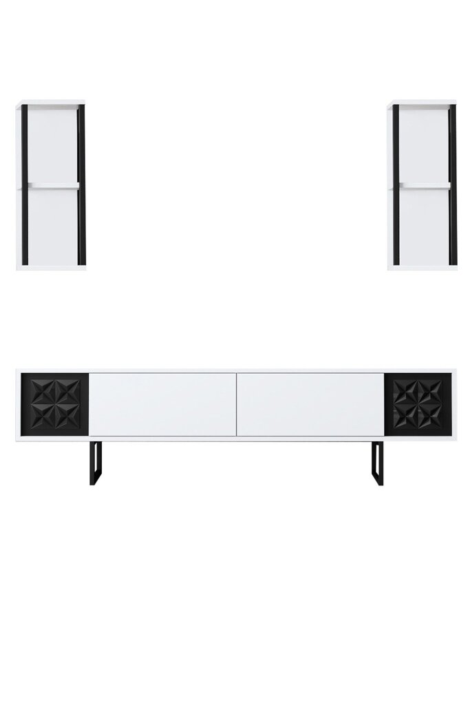 TV staliukas 180x30x48 cm, baltas kaina ir informacija | TV staliukai | pigu.lt