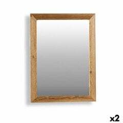 Настенное зеркало Canada Коричневый 60 x 80 x 2 cm (2 штук) цена и информация | Зеркала | pigu.lt