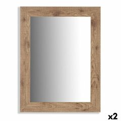 Настенное зеркало Коричневый Деревянный Cтекло 66 x 85 x 2 cm (2 штук) цена и информация | Зеркала | pigu.lt