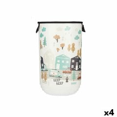 Корзина для белья Детский шоссе Пластик 40 L 34 x 52,3 x 34 cm (4 штук) цена и информация | Аксессуары для ванной комнаты | pigu.lt