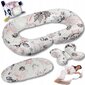 C tipo nėštumo pagalvė su priedais 5in1 EkmTrade Premium, rožinė/balta цена и информация | Maitinimo pagalvės | pigu.lt