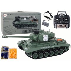 Nuotoliniu būdu valdomas tankas Leopard R/C Armata Lean Toys, pilkas kaina ir informacija | Žaislai berniukams | pigu.lt