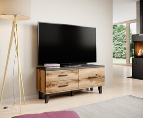 ТВ тумбочка Halmar Lotta 120, коричневая/черная цена и информация | Тумбы под телевизор | pigu.lt