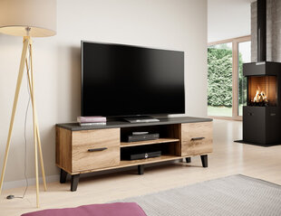 ТВ тумба Halmar Lotta 160, коричневая/черная цена и информация | Тумбы под телевизор | pigu.lt