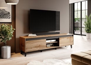TV spintelė Halmar Nord II, ruda/juoda/pilka kaina ir informacija | TV staliukai | pigu.lt