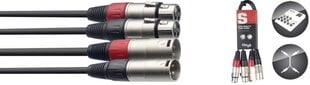 Stagg, 2 x XLR, 60 см цена и информация | Кабели и провода | pigu.lt