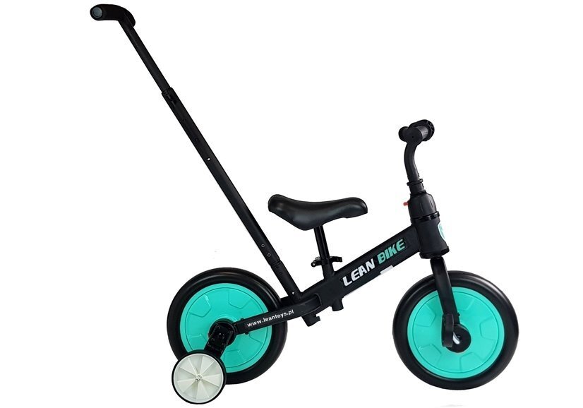 Balansinis 3in1 triratukas juodas su mėtiniais ratais цена и информация | Balansiniai dviratukai | pigu.lt