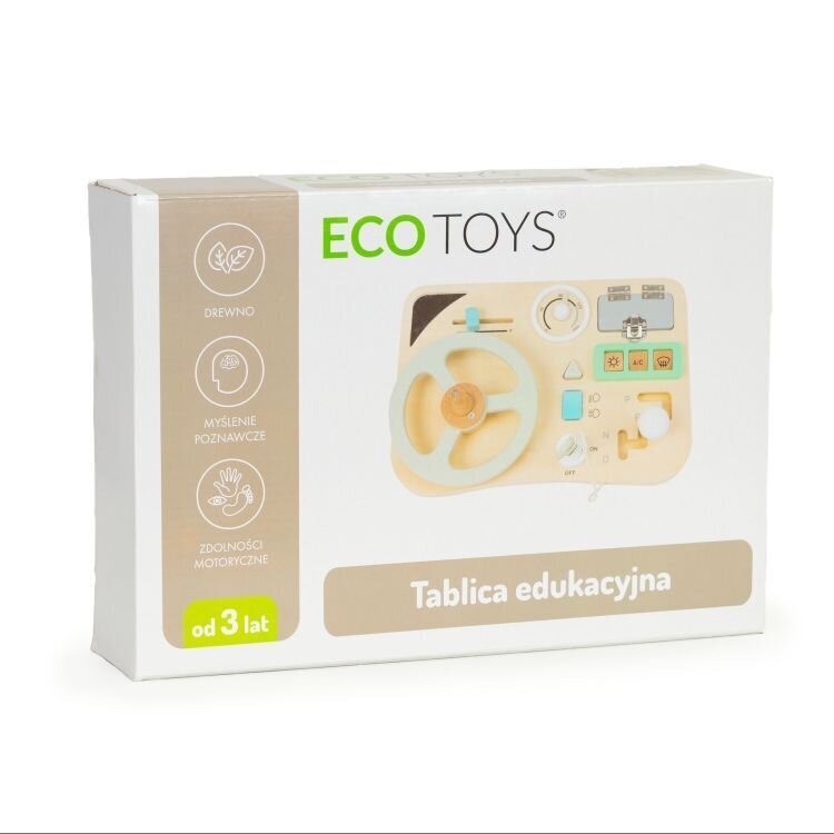 Medinis veiklos centras - automobilio vairas Eco Toys цена и информация | Lavinamieji žaislai | pigu.lt