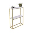 Stalas-konsolė ADRK Furniture Mason, auksinis/baltas