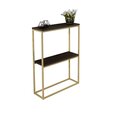 Stalas-konsolė ADRK Furniture Mason, juodas/auksinis
