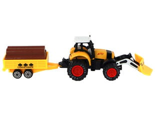 Žaislinis traktorius su priekaba, geltonas kaina ir informacija | Žaislai berniukams | pigu.lt