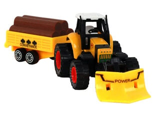 Žaislinis traktorius su priekaba, geltonas kaina ir informacija | Žaislai berniukams | pigu.lt
