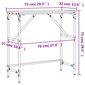 Staliukas vidaXL, 75x32x75 cm, rudas/juodas kaina ir informacija | Stalai-konsolės | pigu.lt