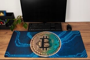 Pelės kilimėlis Bitcoin, 90 x 40 cm kaina ir informacija | Pelės | pigu.lt