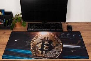 Pelės kilimėlis Bitcoin, 90 x 40 cm kaina ir informacija | Pelės | pigu.lt