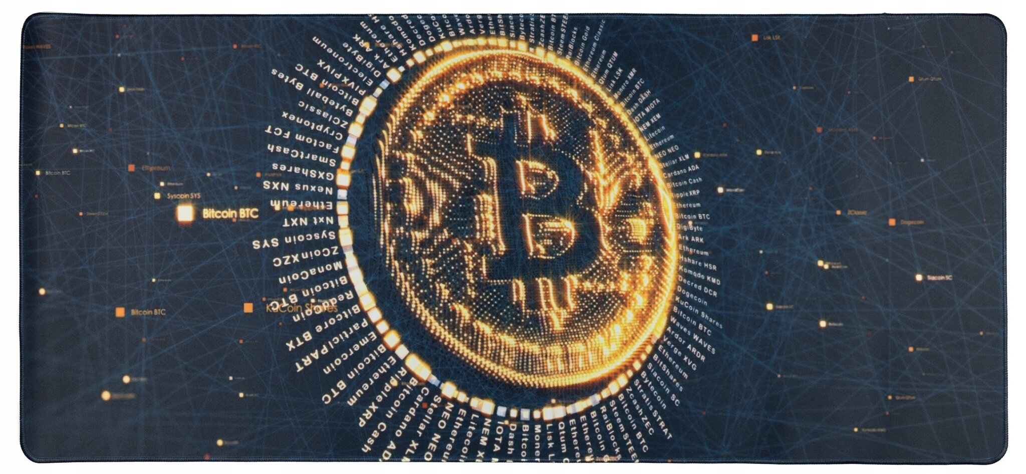 Pelės kilimėlis Bitcoin, 90 x 40 cm kaina ir informacija | Pelės | pigu.lt