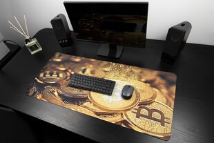 Pelės kilimėlis Bitcoin, 90 x 40 cm kaina ir informacija | Pelės | pigu.lt