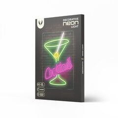 Neon PLEXI LED COCKTAILS pink green FPNE02X Forever Light цена и информация | Детали интерьера | pigu.lt