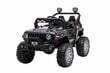 Dvivietis vaikiškas elektrinis automobilis Jeep Off Road 4x4, juodas цена и информация | Elektromobiliai vaikams | pigu.lt