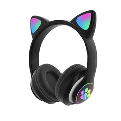Беспроводные RGB-наушники с кошачьими ушками  Electronics LV-1004, черный цвет цена и информация | Теплая повязка на уши, черная | pigu.lt