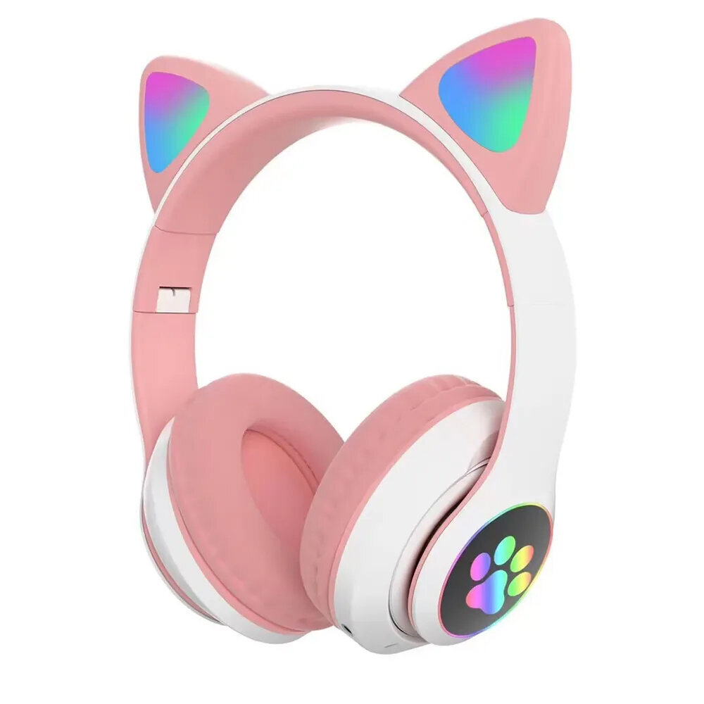 Wireless Headphones With Cat Ears kaina ir informacija | Ausinės | pigu.lt