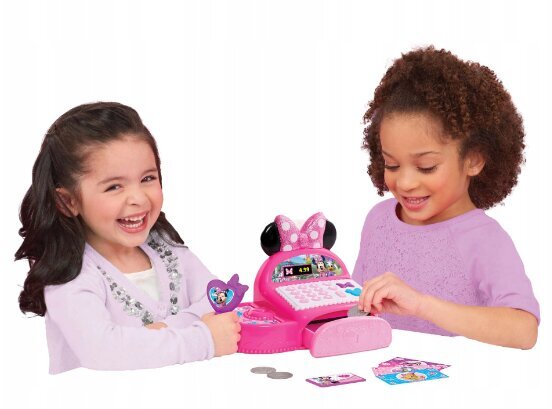 Vaikiškas kasos aparatas Minnie Mouse, rožinis kaina ir informacija | Žaislai mergaitėms | pigu.lt