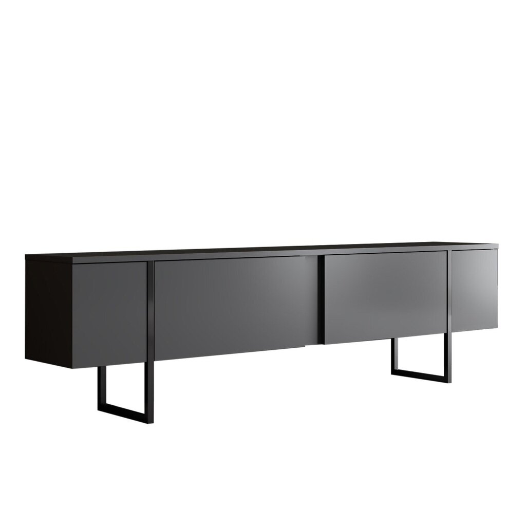 Svetainės baldų komplektas Asir, 180x30x50 cm, juodas kaina ir informacija | Sekcijos | pigu.lt