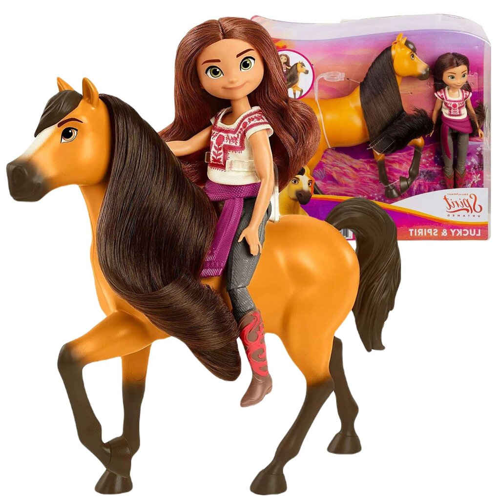 Lėlė su žirgu Spirit kaina ir informacija | Žaislai mergaitėms | pigu.lt