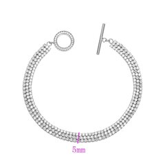 Позолоченный браслет со сверкающими цирконами.= цена и информация | Женские браслеты | pigu.lt