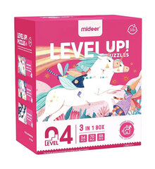 Dėlionių rinkinys Level UP 3 Vienaragis MiDeer, 54/70/88d. kaina ir informacija | Dėlionės (puzzle) | pigu.lt