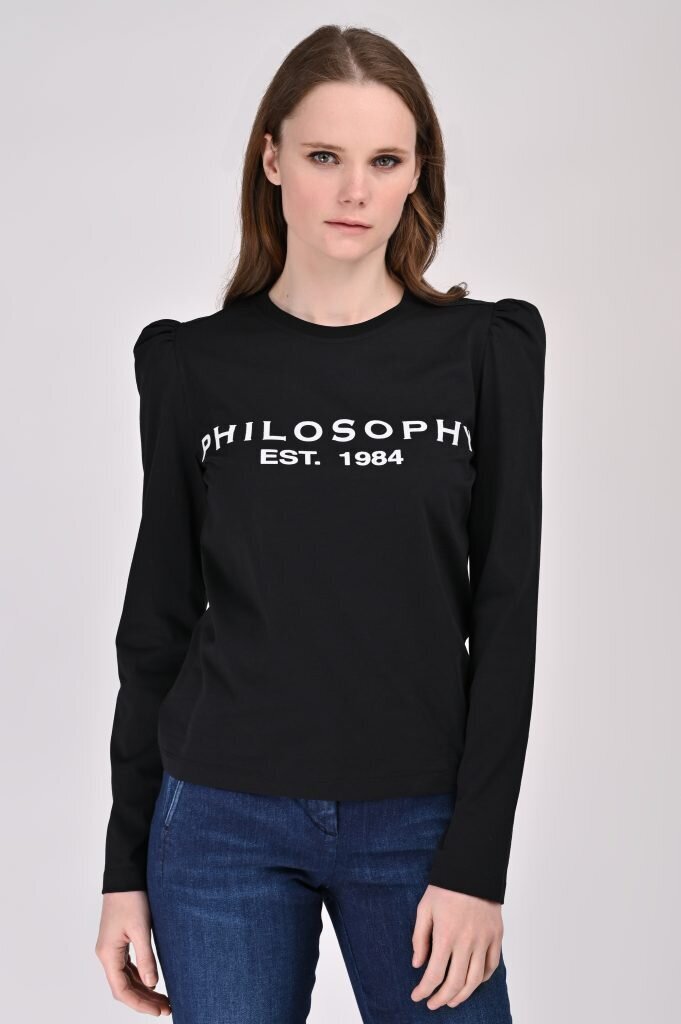 Palaidinė moterims Philosophy di LS A1203 5744 555, juoda kaina ir informacija | Palaidinės, marškiniai moterims | pigu.lt