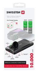 Зарядное устройство Swissten All In One Power Bank 3A / PD / QC 3.0 / Wireless 10Вт / USB / USB-C / 10000 мАч, черное цена и информация | Зарядные устройства Power bank | pigu.lt