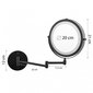 Šviečiantis LED kosmetinis veidrodis - juodas kaina ir informacija | Vonios kambario aksesuarai | pigu.lt