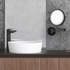 Косметическое зеркало Yoka Home со светодиодной подсветкой, черное цена и информация | Аксессуары для ванной комнаты | pigu.lt