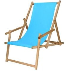 Sulankstoma kėdė Oxford, mėlyna/ruda kaina ir informacija | Lauko kėdės, foteliai, pufai | pigu.lt